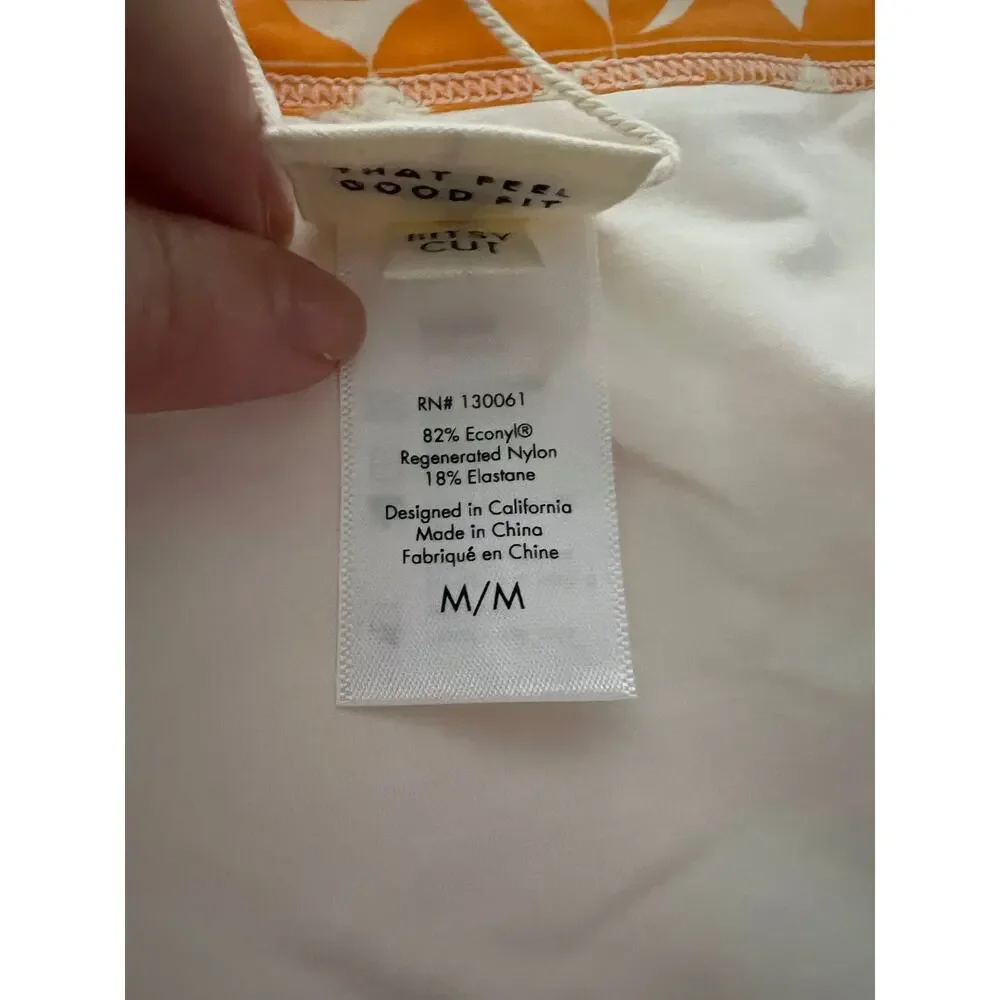 NWT L*Space Women's Swimwear Camdyn Bikini Bottom Bitsy Cut Orange Cream Size M